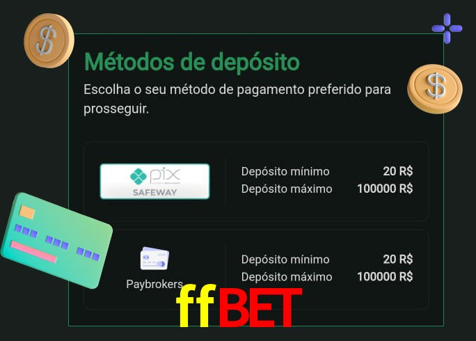 O cassino ffbet oferece uma grande variedade de métodos de pagamento